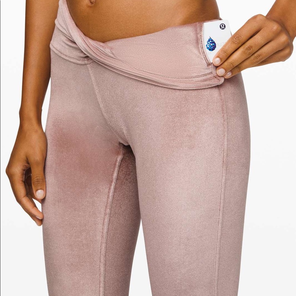 Lululemon Wunder Under Velvet Leggings High Rise Tight 28” Spanish Oak - Pink - Picture 2 of 8